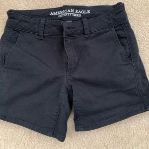 American eagle midi black shorts